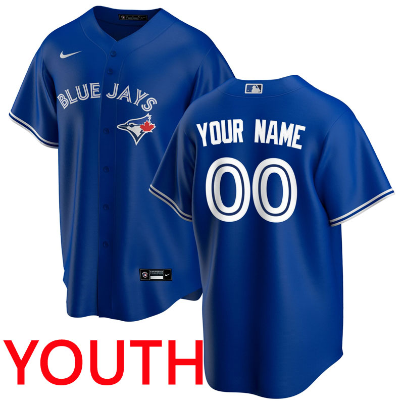 Custom MLB YouthToronto Blue Jays Nike Royal 2020 Replica Custom Jersey->customized mlb jersey->Custom Jersey